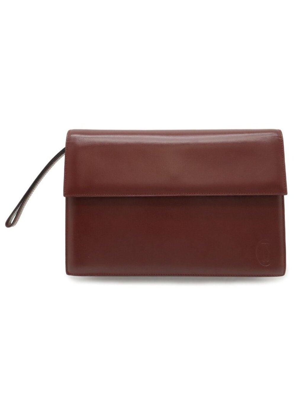 Cartier Must Line Clutch Leather Bordeaux Red Gold